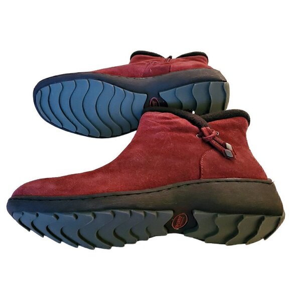 Sporto Jacki Suede Ankle Boots, Burgundy Boots NIB - Picture 3 of 4